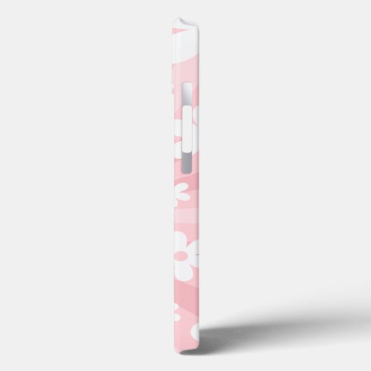 Retro Groovy Pink Sunshine Daisy Floral Hippie Case-Mate iPhone Case (Achterkant / Links)