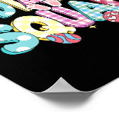 Retro Groovy Podiatrie Team Konijn Oor Grappig Pas Poster (Hoek)