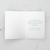 Retro Groovy Polar Bear Merry Christmas Feestdagen Kaart (Binnen)