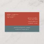 Retro Groovy politieke campagne Visitekaartje (Achterkant)
