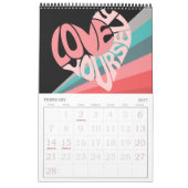Retro, Groovy Positive Affirmations 2023 Calendar Kalender (Feb 2027)