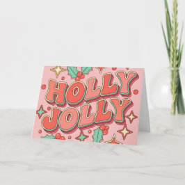 Retro Groovy Prettige Kerstmis Feestdagen Kaart