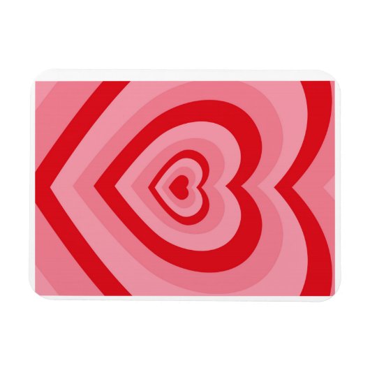 Retro groovy psychedelic hart magneet (Horizontaal)