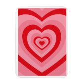 Retro groovy psychedelic hart magneet (Verticaal)