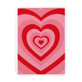 Retro groovy psychedelic hart magneet