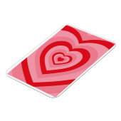 Retro groovy psychedelic hart magneet (Linkerzijde)