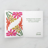 Retro Groovy Psychedelische Bloem Botanische Verja Kaart (Binnen)