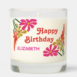 Retro Groovy Psychedelische Bloem Gelukkige Verjaa