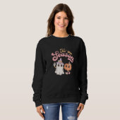 Retro Groovy Pumpkin Halloween sweatshirt (Voorkant volledig)