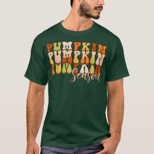 Retro Groovy Pumpkin Season Autumn laat Herfst dan T-shirt