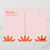 Retro Groovy Quinceañera Bedankt Briefkaart (Achterkant)