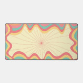 Retro Groovy Rainbow Waves Bureaumat (Voorkant)