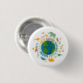 Retro Groovy Red Bevers Red Dieren Recycle Leuk Ronde Button 3,2 Cm (Voorkant /achterkant)