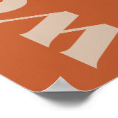 Retro groovy red orange typography welcome wedding poster (Hoek)