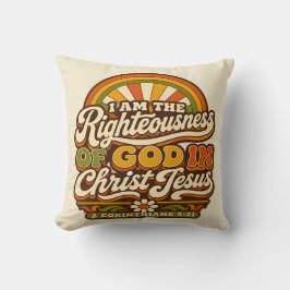 Retro Groovy Regenboog Christelijke Boho Kamerdeco Kussen