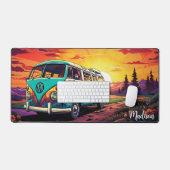 Retro Groovy reisbus Bureaumat (Keyboard & Muis)