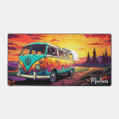 Retro Groovy reisbus Bureaumat (Voorkant)