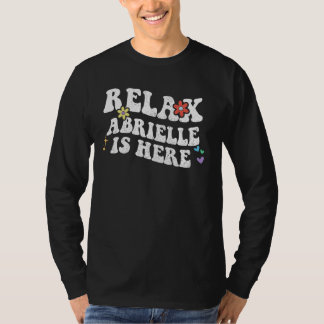Retro Groovy Relax ABRIELLE is hier grappig moeder T-shirt