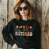 Retro Groovy "RETIRED" – 70s Style Retirement Trui