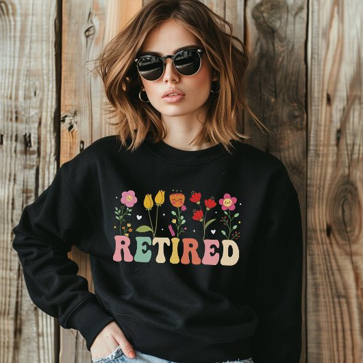 Retro Groovy "RETIRED" – 70s Style Retirement Trui