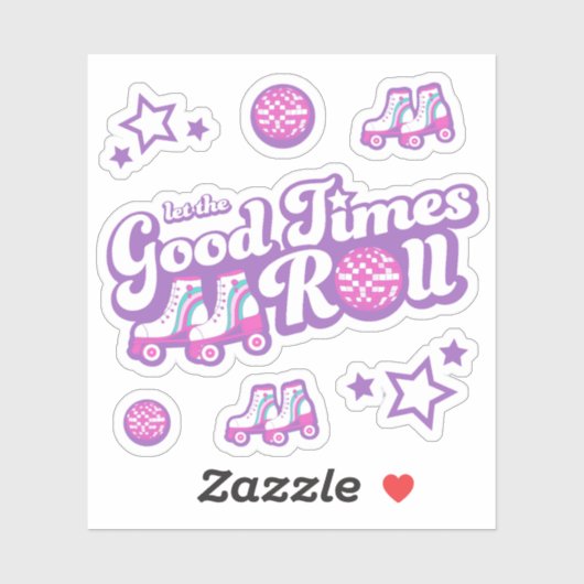 Retro Groovy Roller Disco Collectie Sticker (Vel)