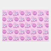 Retro groovy roller disco inpakpapier vel (Voorkant)