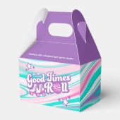 Retro Groovy Roller Disco Party Bedankdoosjes (Achterkant)