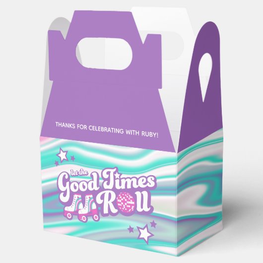 Retro Groovy Roller Disco Party Bedankdoosjes (Geopend)