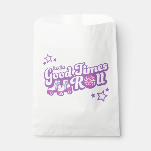 Retro Groovy Roller Disco Party Favor Tassen Bedankzakje (Voorkant)