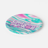 Retro Groovy Roller Disco Party Papieren Bordje (Gekanteld)