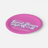 Retro Groovy Roller Disco Party Papieren Bordje (Gekanteld)