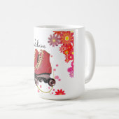 Retro Groovy Roller Schaatsen kleurrijk Koffiemok (Voorkant rechts)