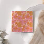 Retro Groovy Roze Boho Baby in Bloom Servet