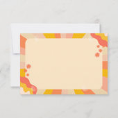 Retro Groovy Roze en Gouden Golf Trouw RSVP Kaart (Achterkant)