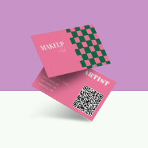 Retro Groovy Roze & Groen Abstracte make-up artist