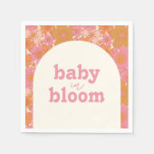 Retro Groovy Roze Hippie Baby in Bloom | Boho Servet (Voorkant)