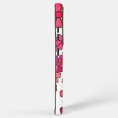 Retro groovy roze mauve bloemen spiraal geometrisc samsung galaxy hoesje (Rechterkant)