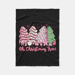 Retro Groovy Roze Oh Kerstboom Cakes Debbie C Fleece Deken