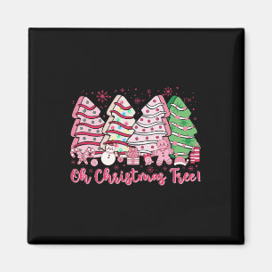 Retro Groovy Roze Oh Kerstboom Cakes Debbie C Magneet