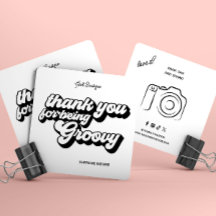 Retro Groovy Roze & Rood Dank u Social Media