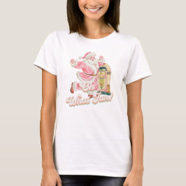Retro Groovy Santa Claus-Pink Oh Wat een leuke oud T-shirt