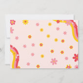 Retro groovy Schaatsen Twin Verjaardag laten we ro Aankondiging (Achterkant)