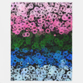 Retro Groovy Schattig Bloemig Omniromantische Prid Fleece Deken (Voorkant)