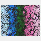Retro Groovy Schattig Bloemig Omniromantische Prid Fleece Deken (Voorkant (Horizontaal))