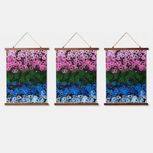 Retro Groovy Schattig Bloemig Omniromantische Prid Hangend Wandkleed