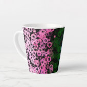 Retro Groovy Schattig Bloemig Omniromantische Prid Latte Mok (Linkerhoek)