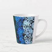Retro Groovy Schattig Bloemig Omniromantische Prid Latte Mok (Rechts)