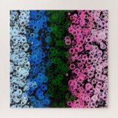 Retro Groovy Schattig Bloemig Omniromantische Prid Legpuzzel (Horizontaal)