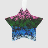 Retro Groovy Schattig Bloemig Omniromantische Prid Ornament (achterkant)