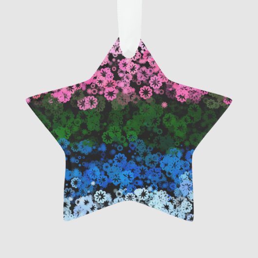 Retro Groovy Schattig Bloemig Omniromantische Prid Ornament (voorkant)